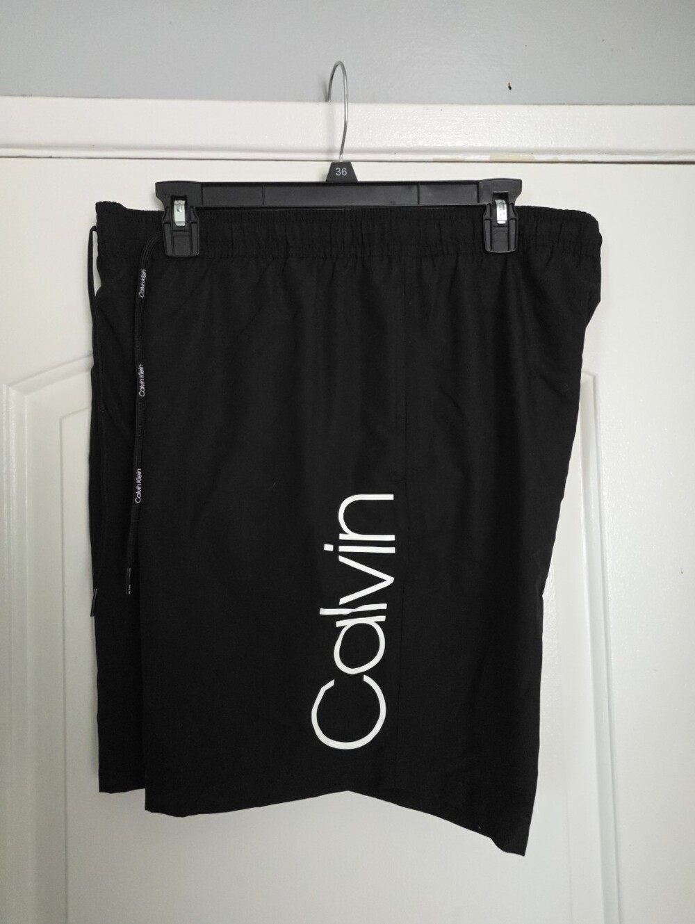 Men's Calvin Klein Men’s Black Swim Trunks Large Nwot